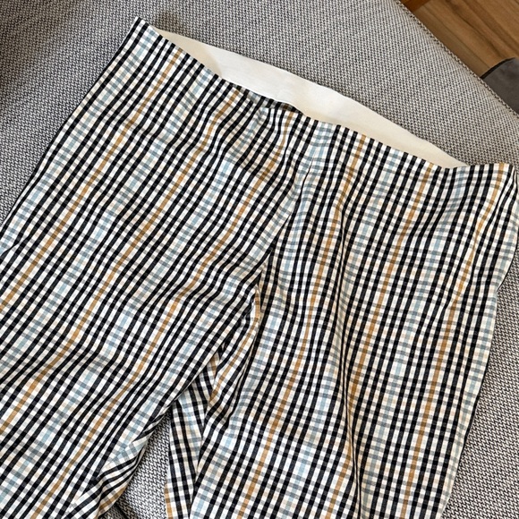 a new day Pants - Checked Gingham Stretch Pants in Black, White, Blue,& Camel
